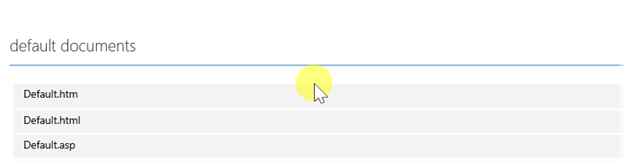 Scroll Down to Default Documents